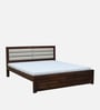 Segur Sheesham Wood Queen Size Bed In Provincial Teak Finish with Padded Headboard