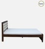 Segur Sheesham Wood Queen Size Bed In Provincial Teak Finish with Padded Headboard