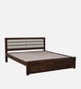 Segur Sheesham Wood Queen Size Bed In Provincial Teak Finish with Padded Headboard