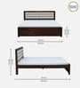Segur Sheesham Wood Queen Size Bed In Provincial Teak Finish with Padded Headboard