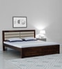 Segur Sheesham Wood Queen Size Bed In Provincial Teak Finish with Padded Headboard