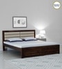 Segur Sheesham Wood Queen Size Bed In Provincial Teak Finish with Padded Headboard