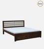 Segur Sheesham Wood Queen Size Bed In Provincial Teak Finish with Padded Headboard