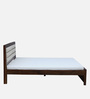 Segur Sheesham Wood Queen Size Bed In Provincial Teak Finish with Padded Headboard