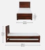 Segur Sheesham Wood Single Bed In Honey Oak Finish With Trundle