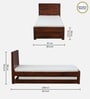 Segur Sheesham Wood Single Bed In Honey Oak Finish With Trundle