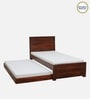 Segur Sheesham Wood Single Bed In Honey Oak Finish With Trundle