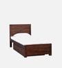 Segur Sheesham Wood Single Bed In Provincial Teak Finish With Drawer Storage