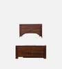 Segur Sheesham Wood Single Bed In Provincial Teak Finish With Drawer Storage