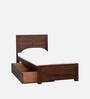 Segur Sheesham Wood Single Bed In Provincial Teak Finish With Drawer Storage