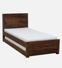 Segur Sheesham Wood Single Bed In Provincial Teak Finish With Trundle