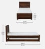 Segur Sheesham Wood Single Bed In Provincial Teak Finish With Trundle