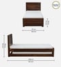 Segur Sheesham Wood Single Bed In Provincial Teak Finish With Trundle