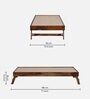 Segur Sheesham Wood Single Bed In Provincial Teak Finish With Trundle