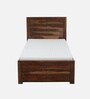 Segur Sheesham Wood Single Bed In Rustic Teak Finish With Trundle