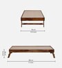 Segur Sheesham Wood Single Bed In Rustic Teak Finish With Trundle