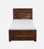 Segur Sheesham Wood Single Bed In Rustic Teak Finish With Trundle