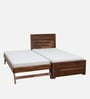 Segur Sheesham Wood Single Bed In Rustic Teak Finish With Trundle