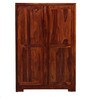 Segur Sheesham Wood 2 Door Wardrobe in Honey Oak Finish