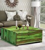 Segur Solid Wood Coffee Table with Storage in Spring Green Finish
