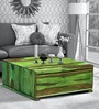 Segur Solid Wood Coffee Table with Storage in Spring Green Finish