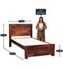 Segur Sheesham Wood Single Bed In Honey Oak  Finish