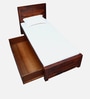 Segur Sheesham Wood Single Bed In Honey Oak Finish With Drawer Storage