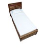 Segur Sheesham Wood Single Bed In Rustic teak Finish With Drawer Storage