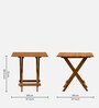 Seigen Sheesham Wood Folding Coffee Table In Rustic Teak Finish