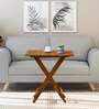 Seigen Sheesham Wood Folding Coffee Table In Rustic Teak Finish