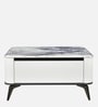 Seina Marble Top Coffee Table in White Colour