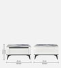 Seina Marble Top Coffee Table in White Colour