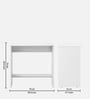 Seine Study Table in White Colour