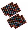 Black Cotton Abstract Placemats Set of 4