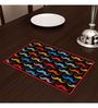 Black Cotton Abstract Placemats Set of 4