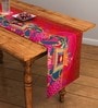 Abstract (47x12) Red & Pink Cotton Table Runner