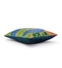 Blue Floral Peacock Cotton 16 x 16 Inches Cushion Covers (Set of 2)