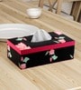 Black Printed Mdf Wood Tissue Holder