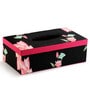 Black Printed Mdf Wood Tissue Holder