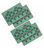 Floral Prined Green Cotton 18X12 Inches Placemats (Set Of 4)