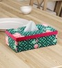 Floral Green Mdf Wood Tissues Box