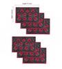 Floral (18x18) Grey & Red Cotton (Set of 6) Placemat