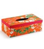 Floral Orange Mdf Wood Tissues Holder