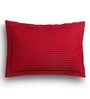 Maroon Solid 210 TC Cotton Blend King Sized Bed Sheets with 2 Pillow Covers