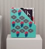 Floral Green Engineered Wood Magazine Rack