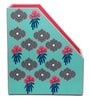 Floral Green Engineered Wood Magazine Rack