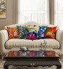 Multicolor Floral Cotton 16 x 16 Inches Cushion Covers (Set of 5)
