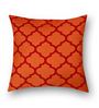 Orange Geometric Cotton 16 x 16 Inches Cushion Covers (Set of 2)
