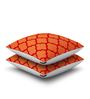 Orange Geometric Cotton 16 x 16 Inches Cushion Covers (Set of 2)