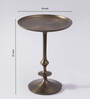 Sele Metal End Table In Antique Brass Finish